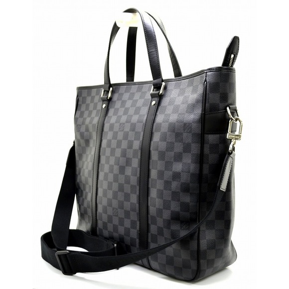 Louis Vuitton Tadao Damier Bag PM Black Graphite Tote - Picture 1 of 9